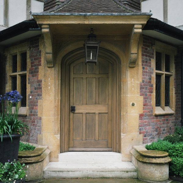Solid oak entrance door, Henley drawing room